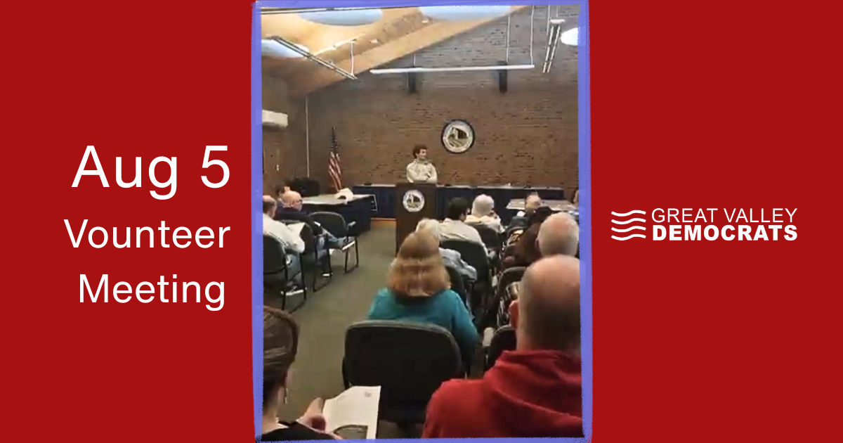 August 5 Volunteer Meeting