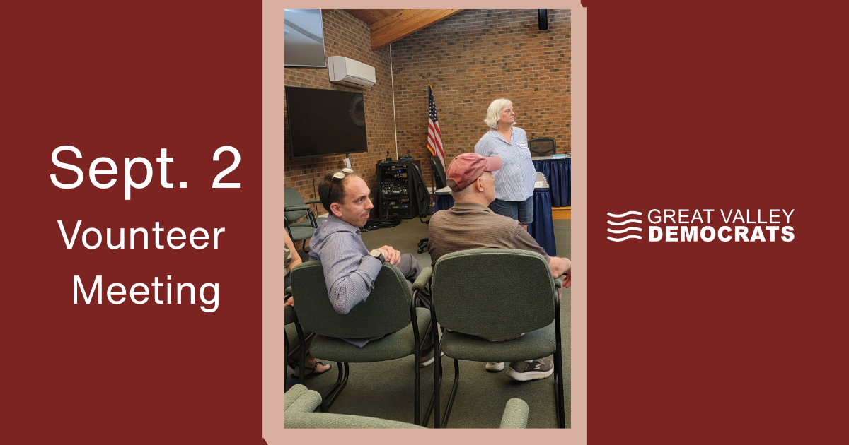 September 2 Volunteer Meeting