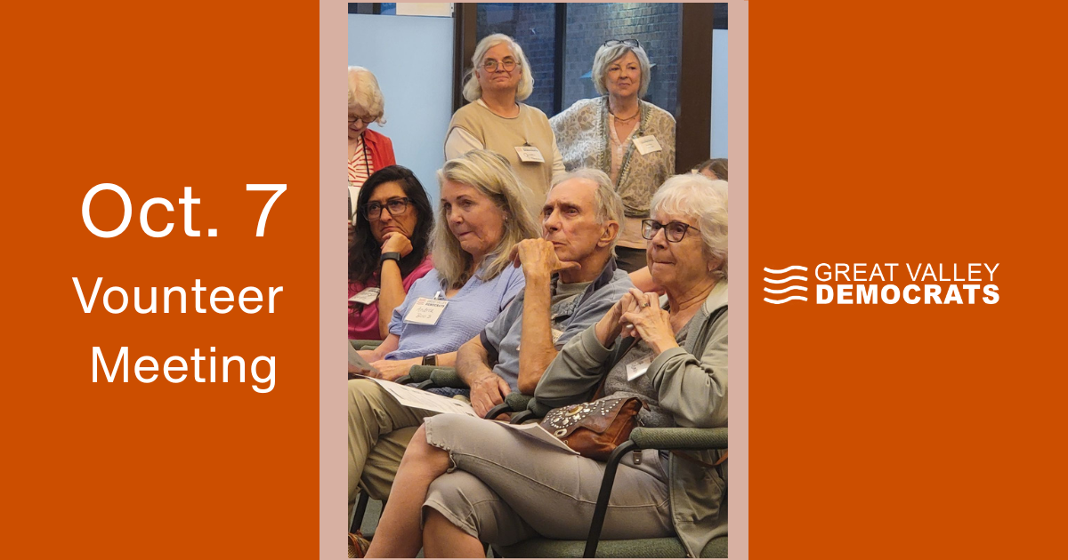 People at a volunteer meeting